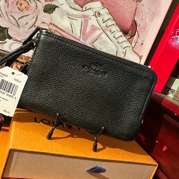 ❤️♥️❤️♥️NWT Coach Double Corner Zip Wristlet - Picture 4 of 12
